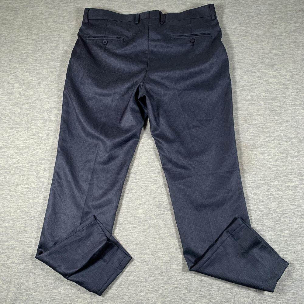 Scotch & Soda Pants Mens 36x32 Blue Regular Fit Poly Rayon Dress Trousers - Picture 10 of 11